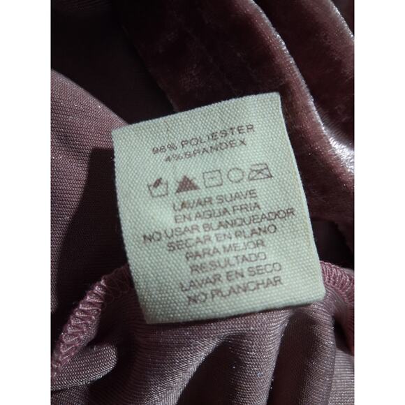 Mystree Crushed Velvet Smocked Women's size Medium Casual Career Peasant Top - Picture 13 of 15